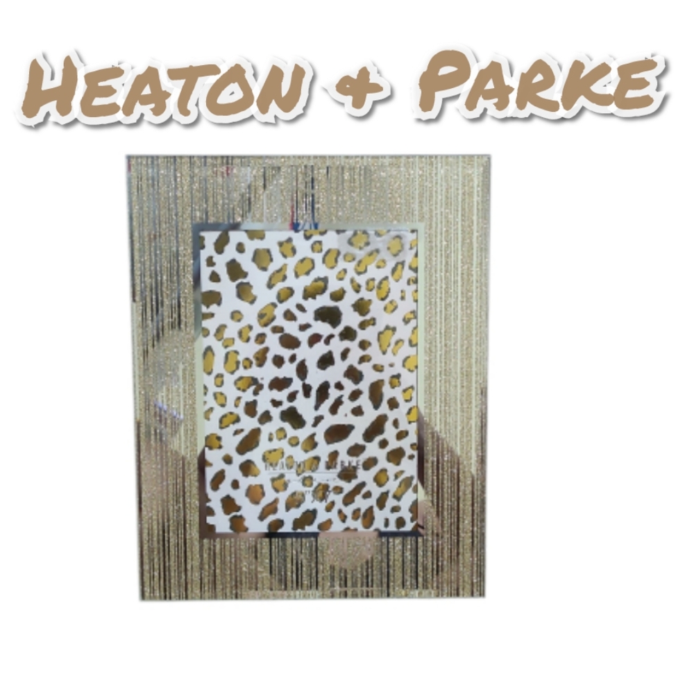 Gold and Silver Mirrored Animal Print Accent 5x7 Picture Frame